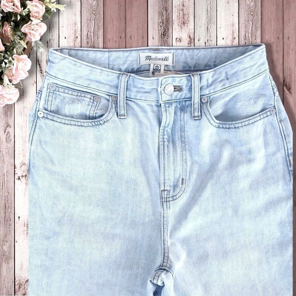 ☀️SOLD☀️Madewell Curvy Perfect Vintage Mom Jean Lt. Blue Sz 26 - Picture 4 of 11